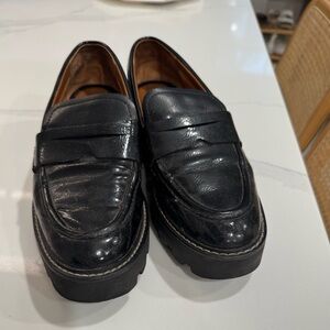 Franco Sarto Shiny Black Loafers